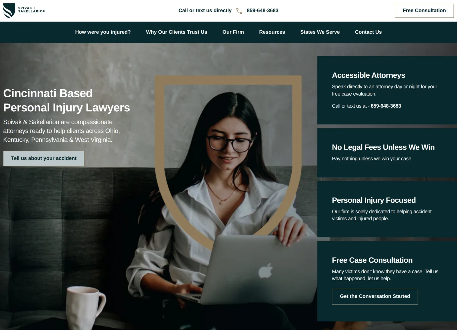 The Spivak & Sakellariou home page, designed by our creative directors