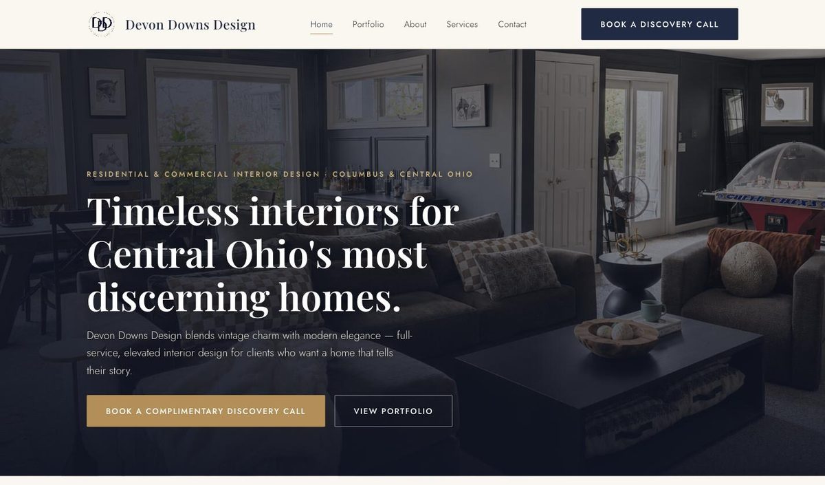Devon Downs Design website
