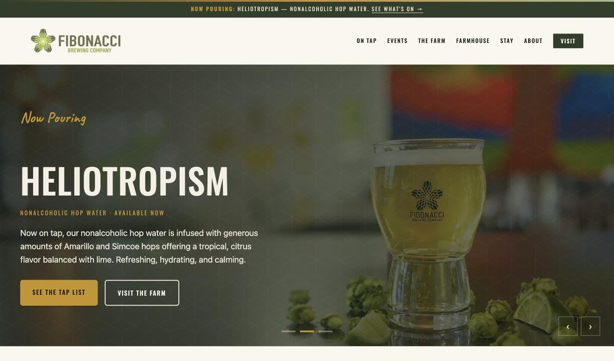 Fibonacci Brewing website