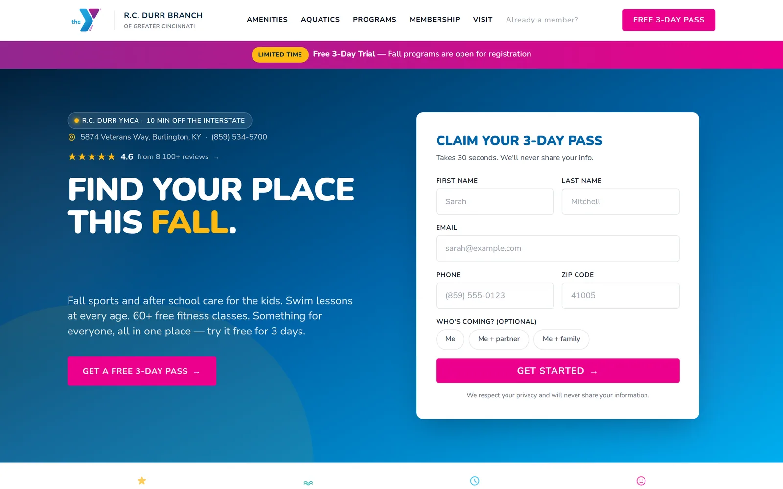 R.C. Durr YMCA website